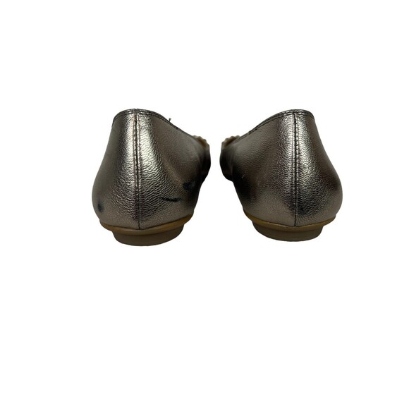 Sofft Women's Ballet Flats Shoes w Chain Strip on Front  Size 7.5  Gold Leather - Picture 4 of 14